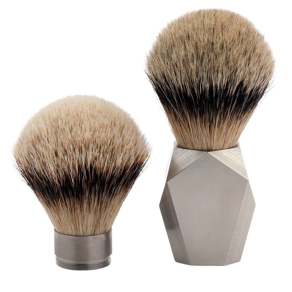 Rex Supply Co. Deco Stainless Silvertip Shaving Brush