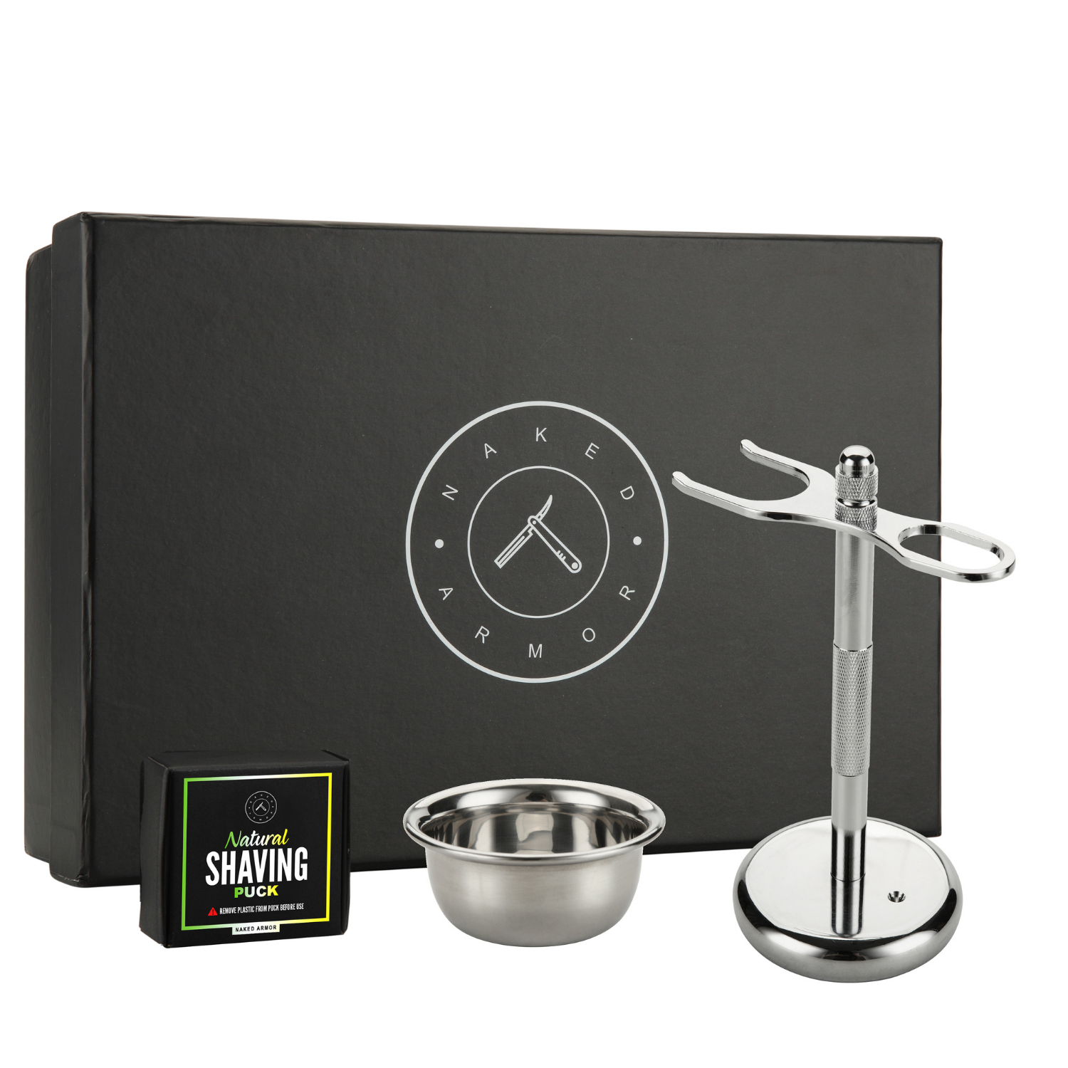 Naked Armor Straight Razor Stand Kit 3 Pieces.