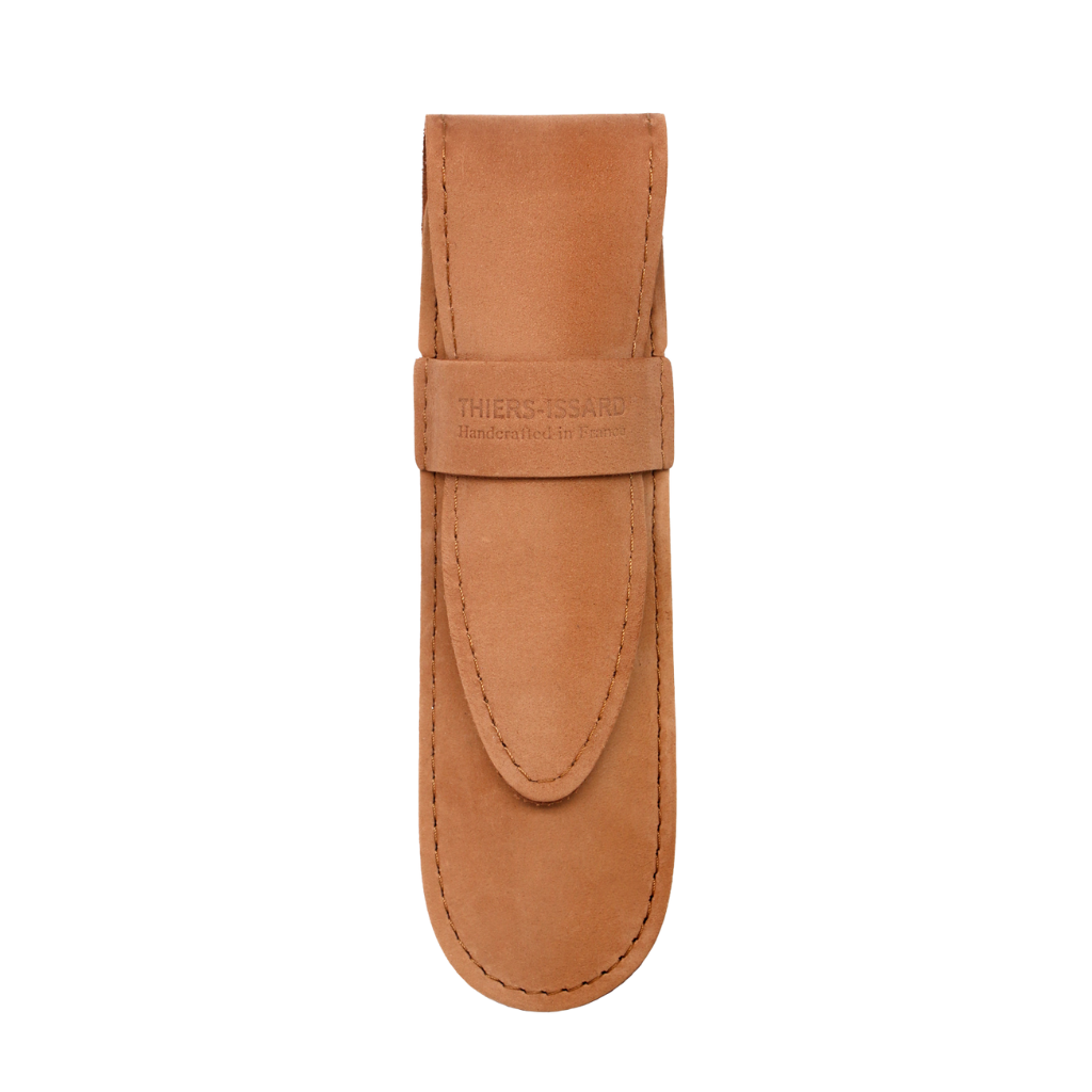 Thiers Issard Brown Luxury Calf Leather Razor Wallet with Closing Flap