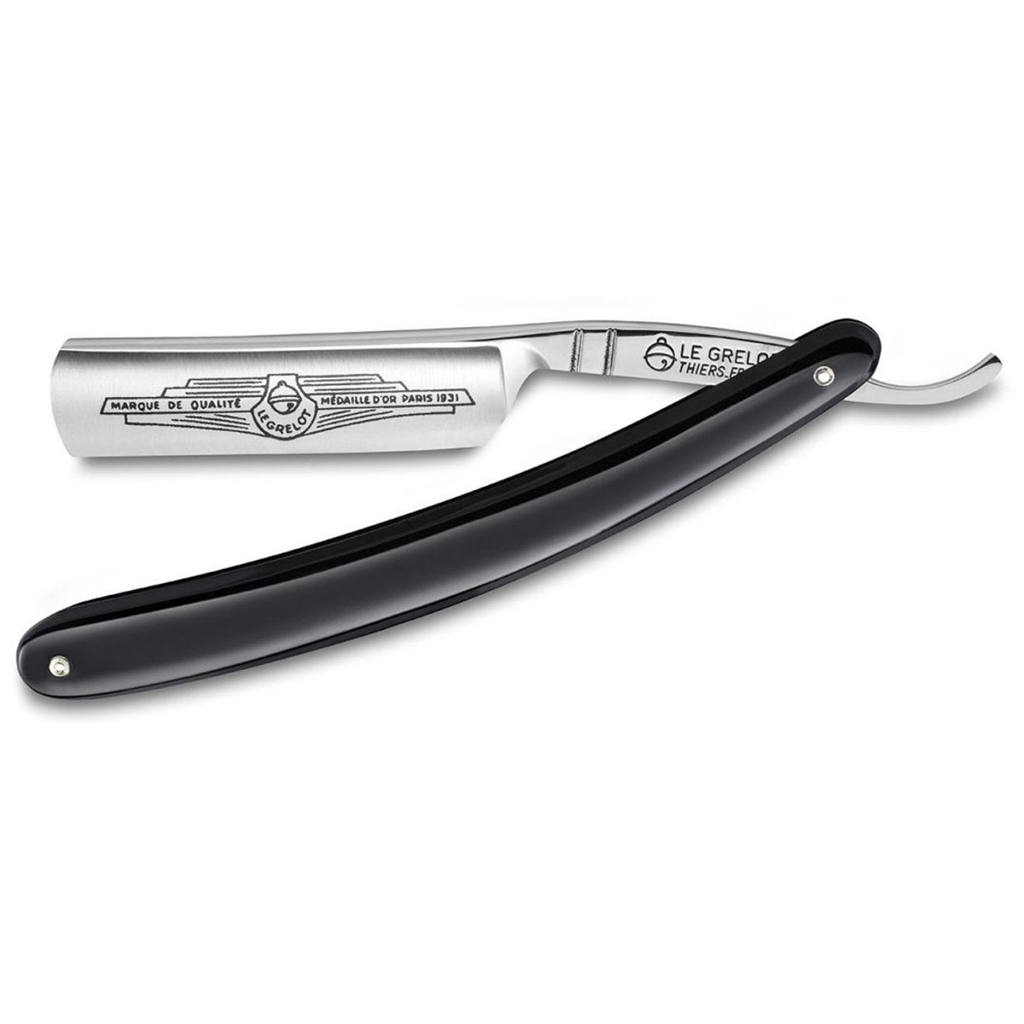 Thiers Issard &#39;Le Grelot&#39; Straight Razor 5/8&quot; Black Resin Carbon Steel